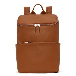 Faux leather backpack